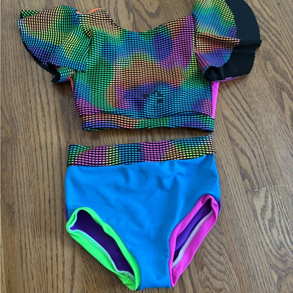 Colorful Kids Dance Costume Set